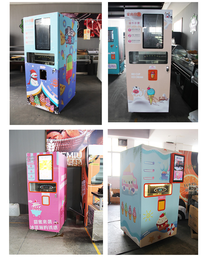Wholesale Food Grade Ice Cream Vending Machine Indoor & Outdoor High